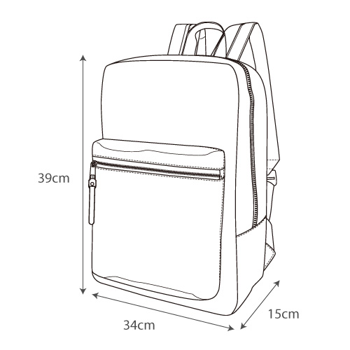 Japan Legato Largo Smooth Grain PU Leather Backpack Rucksack LH-E0981