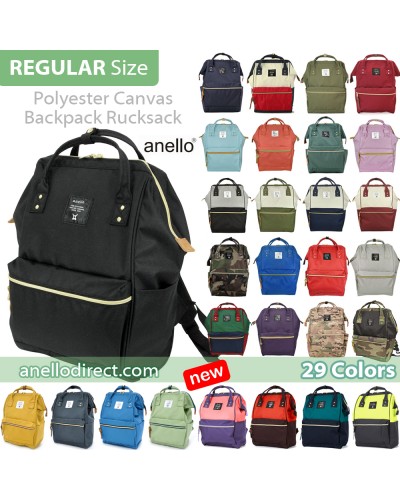 Anello Polyester Canvas Backpack Rucksack Regular Size AT-B0193A