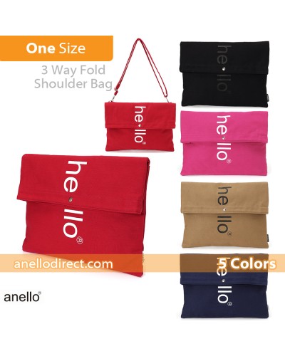 Anello Polyester Cotton 3 Way Clutch Tote Shoulder Bag AU-S0131