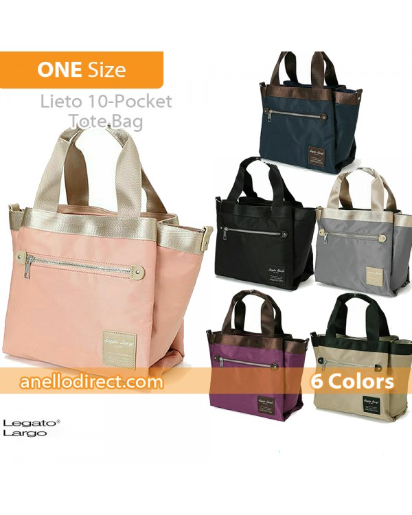 Legato Largo 10 Pockets 2 Way Nylon Handle & Shoulder Bag LH-F1351
