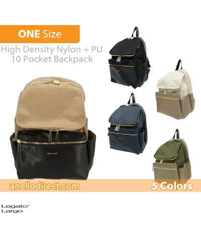 Legato Largo Dark Brown Japan Fashion Shoulder Rucksack Casual Backpack 