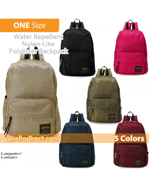 Legato Largo Water Repellent Nylon-Like Polyester Backpack Rucksack LT-C2151
