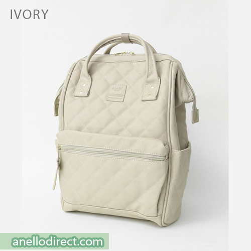 Anello Quilting PU Faux Leather Backpack Rucksack Regular Size AH-B3001 Ivory Japan Original Official Authentic Real Genuine Bag Free Shipping Worldwide Special Discount Low Prices Great Offer