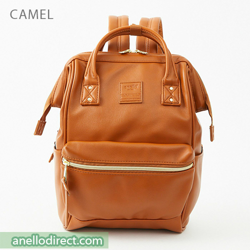 Anello RETRO PU Leather Backpack Rucksack Mini Size AHB3772 Camel Japan Original Official Authentic Real Genuine Bag Free Shipping Worldwide Special Discount Low Prices Great Offer