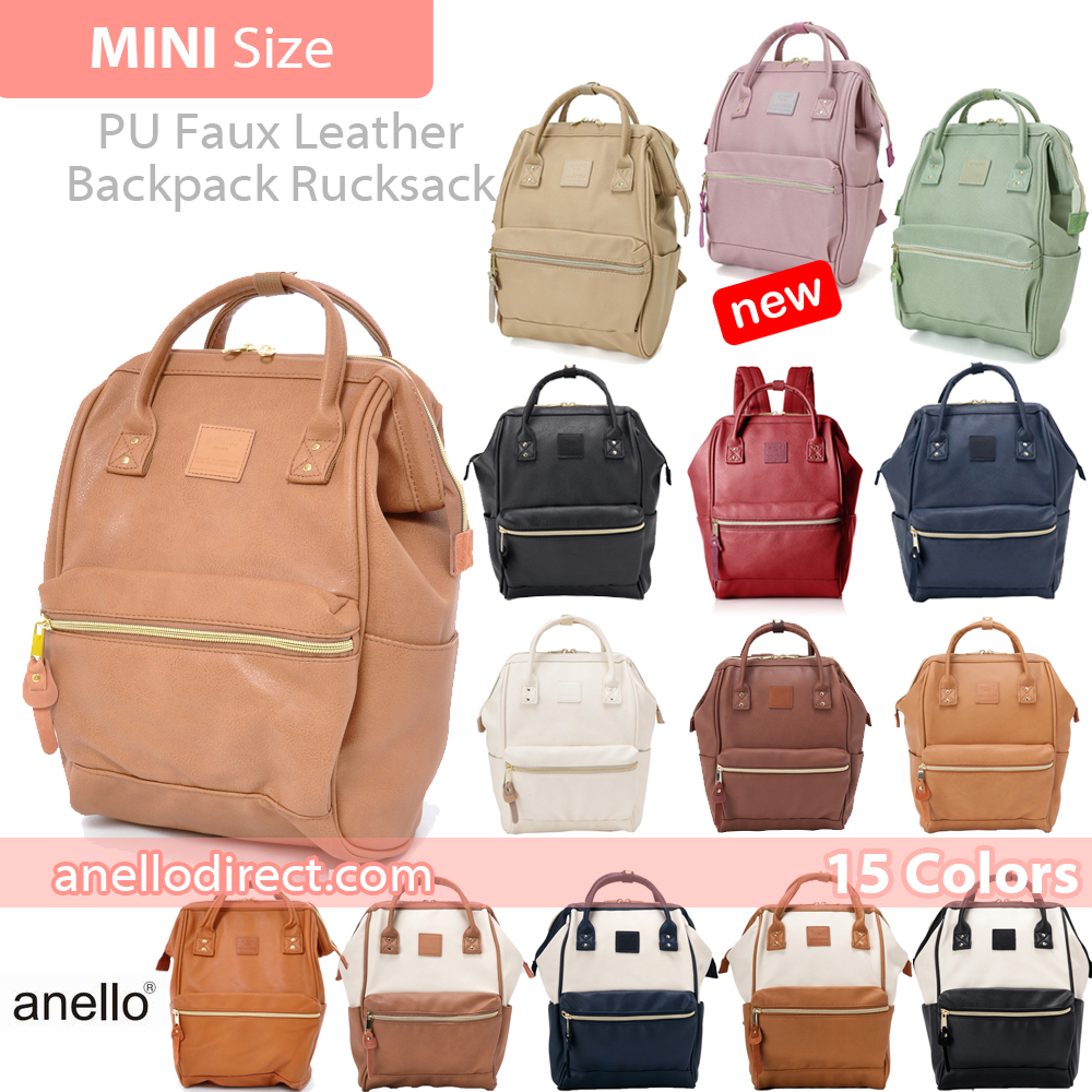 anello Faux Leather Mini Backpack - Ivory/Pink Beige (AT-B1212 I/P