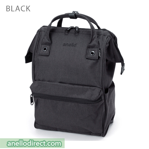 Anello Mottled Polyester  Classic Backpack Regular Size AT-B2261 Black Japan Original Official Authentic Real Genuine Bag Free Shipping Worldwide Special Discount Low Prices Great Offer