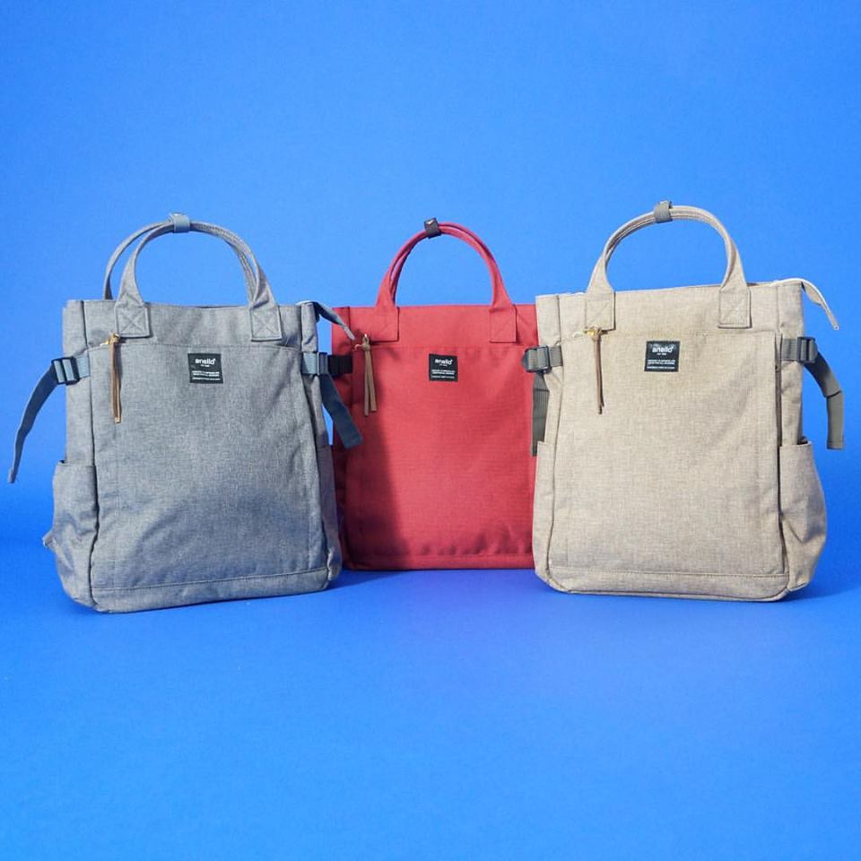 Japan Anello Polyester 10 Pocket 2 Way Tote Backpack Rucksack AT-C1225 5