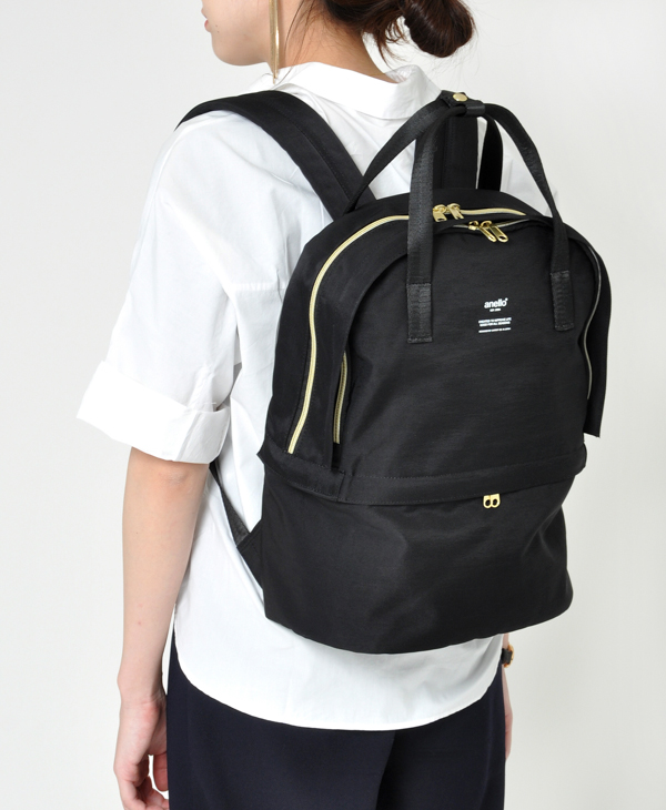 Japan Anello Two Layer Multi Function Backpack Rucksack AT-C1841 2