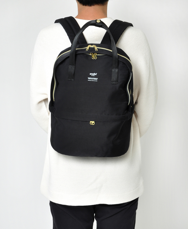 Japan Anello Two Layer Multi Function Backpack Rucksack AT-C1841 3