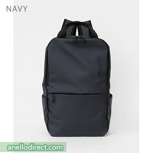 Anello NESS Multifunctional Square Water Repellent PVC Backpack AT-C3103 Navy Japan Original Official Authentic Real Genuine Bag Free Shipping Worldwide Special Discount Low Prices Great Offer