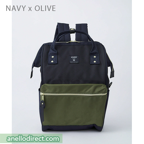 Anello REPREVE Upgraded Canvas Backpack Regular Size ATB0193R Navy x Olive Japan Original Official Authentic Real Genuine Bag Free Shipping Worldwide Special Discount Low Prices Great Offer