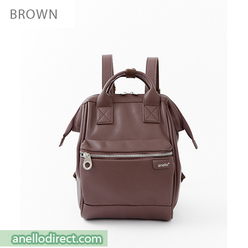 Anello Tender Polyurethane Micro Backpack ATB4001 Brown Japan Original Official Authentic Real Genuine Bag Free Shipping Worldwide Special Discount Low Prices Great Offer